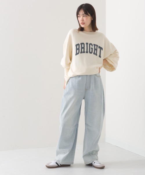 OMNES（オムネス）の「裏毛ビッグシルエットプルオーバー（スウェット・レディース・グレー/アイボリー/ネイビー/チャコール・FREE）」の14枚目の写真