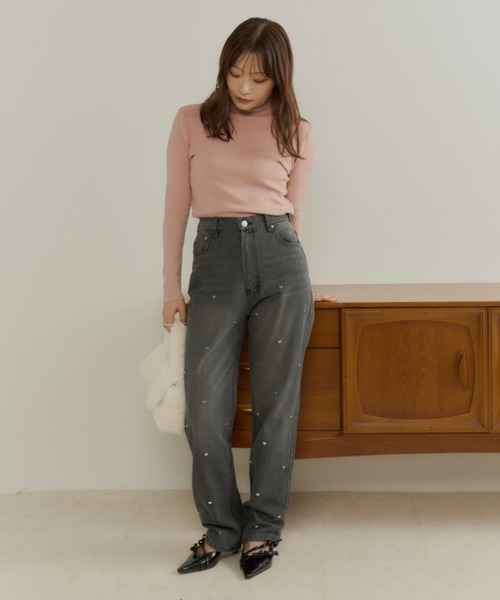 ECREL（エクレール）の「ハートスタッズデニムパンツ（デニムパンツ・レディース・ブルー/ブラック・FREE）」の20枚目の写真