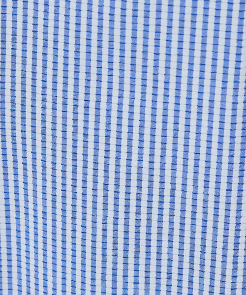 DESIGNWORKS（デザインワークス）の「【DotAir】2WAY 半袖 サッカーシャツ / 軽量 / 防シワ / 吸水速乾（シャツ/ブラウス・メンズ・ストライプ/ネイビー/ホワイト/ブルー・46/48）」の10枚目の写真