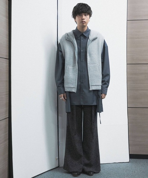 SENSE OF PLACE by URBAN RESEARCH（センスオブプレイスバイアーバンリサーチ）の「『わたべ×SOP』ドローコードデザインルーズシャツ（シャツ/ブラウス・メンズ・ブラック/グレー・MEDIUM/LARGE）」の11枚目の写真