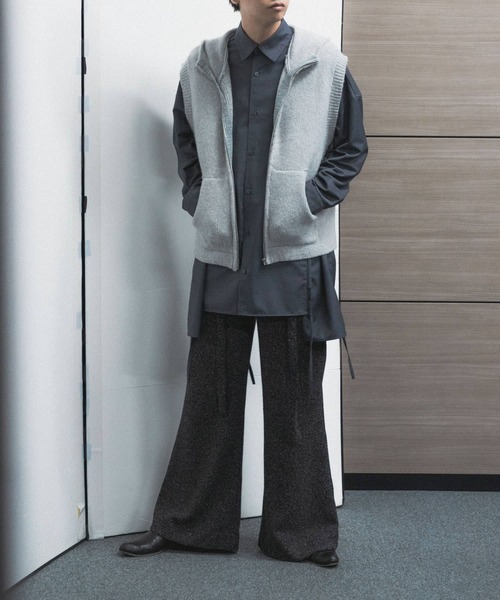 SENSE OF PLACE by URBAN RESEARCH（センスオブプレイスバイアーバンリサーチ）の「『わたべ×SOP』ドローコードデザインルーズシャツ（シャツ/ブラウス・メンズ・ブラック/グレー・MEDIUM/LARGE）」の12枚目の写真