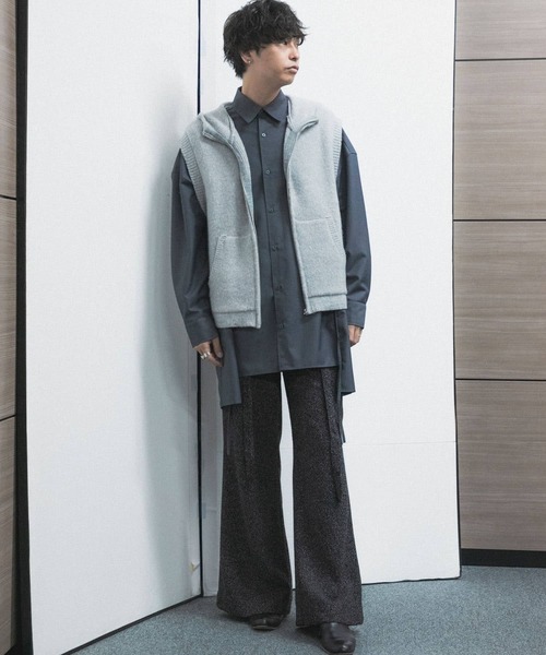 SENSE OF PLACE by URBAN RESEARCH（センスオブプレイスバイアーバンリサーチ）の「『わたべ×SOP』ドローコードデザインルーズシャツ（シャツ/ブラウス・メンズ・ブラック/グレー・MEDIUM/LARGE）」の13枚目の写真