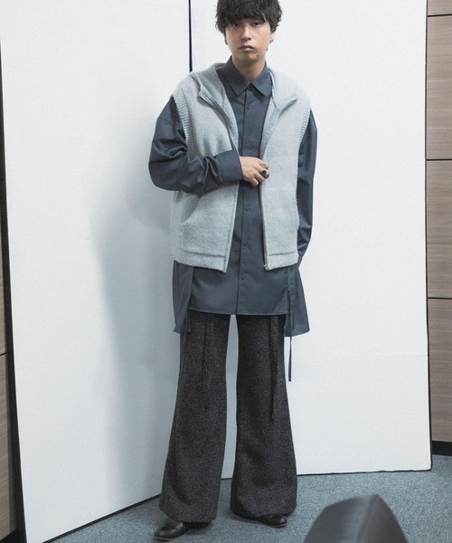 SENSE OF PLACE by URBAN RESEARCH（センスオブプレイスバイアーバンリサーチ）の「『わたべ×SOP』ドローコードデザインルーズシャツ（シャツ/ブラウス・メンズ・ブラック/グレー・MEDIUM/LARGE）」の14枚目の写真