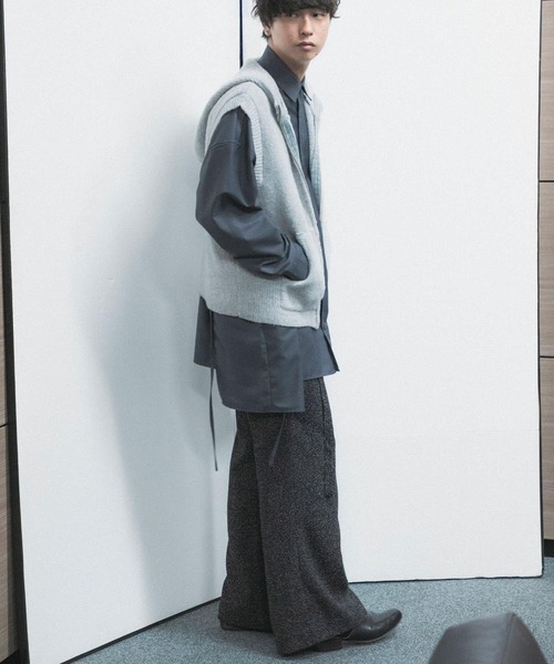 SENSE OF PLACE by URBAN RESEARCH（センスオブプレイスバイアーバンリサーチ）の「『わたべ×SOP』ドローコードデザインルーズシャツ（シャツ/ブラウス・メンズ・ブラック/グレー・MEDIUM/LARGE）」の15枚目の写真