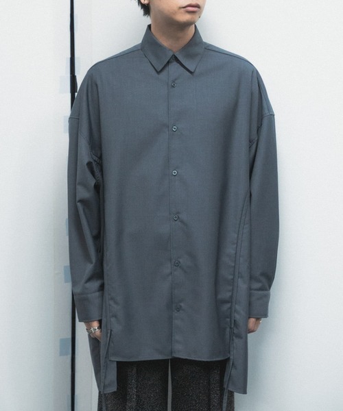 SENSE OF PLACE by URBAN RESEARCH（センスオブプレイスバイアーバンリサーチ）の「『わたべ×SOP』ドローコードデザインルーズシャツ（シャツ/ブラウス・メンズ・ブラック/グレー・MEDIUM/LARGE）」の17枚目の写真