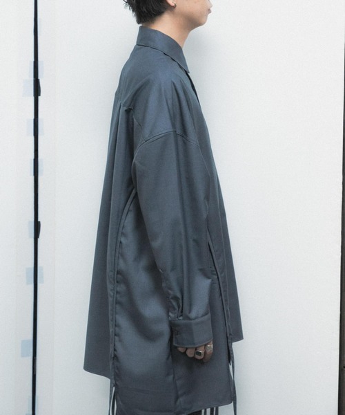 SENSE OF PLACE by URBAN RESEARCH（センスオブプレイスバイアーバンリサーチ）の「『わたべ×SOP』ドローコードデザインルーズシャツ（シャツ/ブラウス・メンズ・ブラック/グレー・MEDIUM/LARGE）」の18枚目の写真