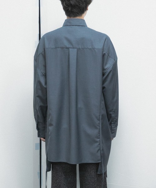 SENSE OF PLACE by URBAN RESEARCH（センスオブプレイスバイアーバンリサーチ）の「『わたべ×SOP』ドローコードデザインルーズシャツ（シャツ/ブラウス・メンズ・ブラック/グレー・MEDIUM/LARGE）」の19枚目の写真