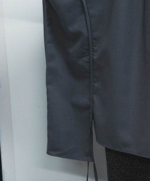 SENSE OF PLACE by URBAN RESEARCH（センスオブプレイスバイアーバンリサーチ）の「『わたべ×SOP』ドローコードデザインルーズシャツ（シャツ/ブラウス・メンズ・ブラック/グレー・MEDIUM/LARGE）」の22枚目の写真