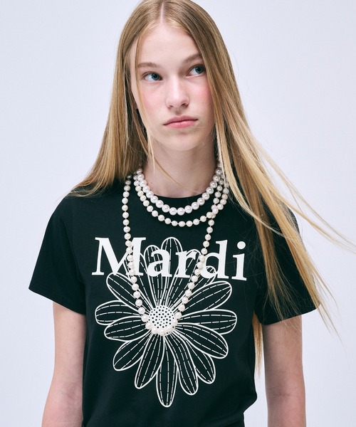 SLIM TSHIRT FLOWERMARDI（Tシャツ/カットソー）｜Mardi