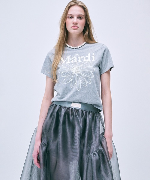 Tシャツ・カットソー Mardi Mercredi SLIM TSHIT SLIM TSHIRT FLOWERMARDI（Tシャツ/カットソー）｜Mardi