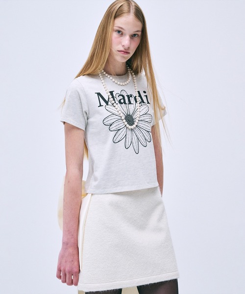 SLIM TSHIRT FLOWERMARDI（Tシャツ/カットソー）｜Mardi