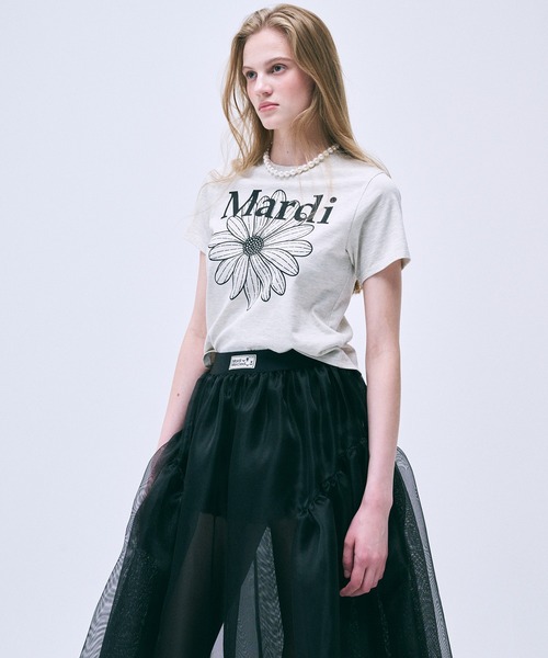 SLIM TSHIRT FLOWERMARDI（Tシャツ/カットソー）｜Mardi