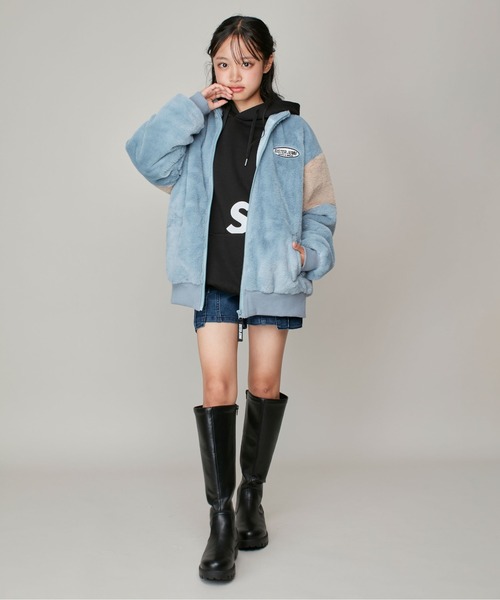 SISTER JENNI(SISTER JENNI)の「あったかファーブルゾン(ブルゾン・キッズ・サックスブルー/ブラック・140cm/130cm/150cm/160cm)」の22枚目の写真