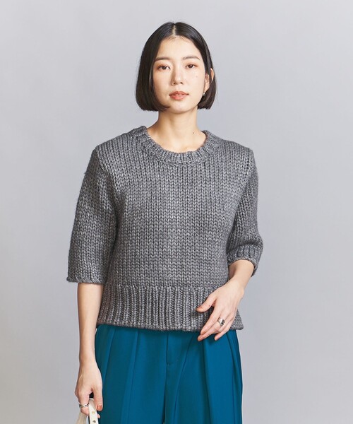 BEAUTY&YOUTH UNITED ARROWS(ビューティーアンドユースユナイテッドアローズ)の「バルキーニット プルオーバー(ニット/セーター・レディース・ライラック/グレー・FREE)」の1枚目の写真