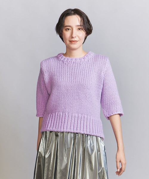 BEAUTY&YOUTH UNITED ARROWS(ビューティーアンドユースユナイテッドアローズ)の「バルキーニット プルオーバー(ニット/セーター・レディース・ライラック/グレー・FREE)」の3枚目の写真