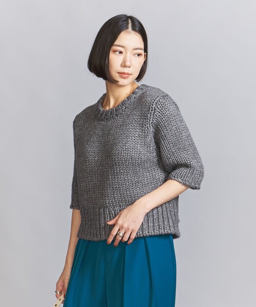 BEAUTY&YOUTH UNITED ARROWS(ビューティーアンドユースユナイテッドアローズ)の「バルキーニット プルオーバー(ニット/セーター・レディース・ライラック/グレー・FREE)」の7枚目の写真