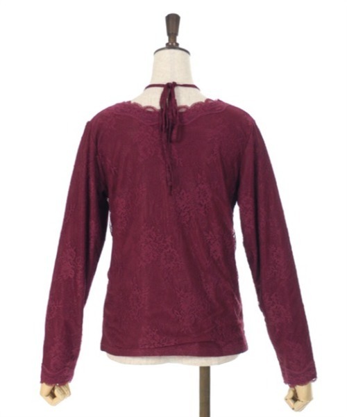 axes femme（アクシーズファム）の「３ＷＡＹ総レースインナー（Tシャツ/カットソー・レディース・ブラック/キナリ/ワイン・FREE）」の7枚目の写真