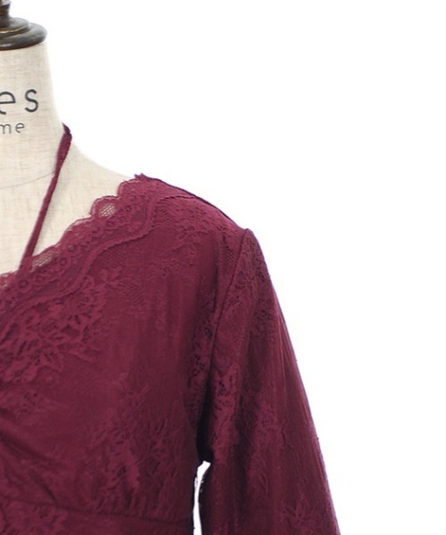 axes femme（アクシーズファム）の「３ＷＡＹ総レースインナー（Tシャツ/カットソー・レディース・ブラック/キナリ/ワイン・FREE）」の10枚目の写真