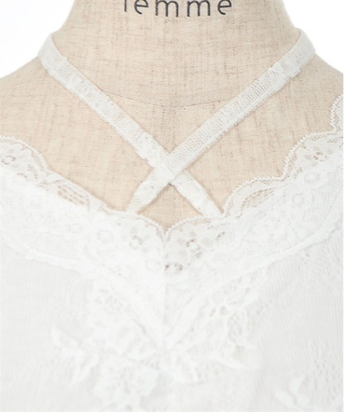 axes femme（アクシーズファム）の「３ＷＡＹ総レースインナー（Tシャツ/カットソー・レディース・ブラック/キナリ/ワイン・FREE）」の19枚目の写真