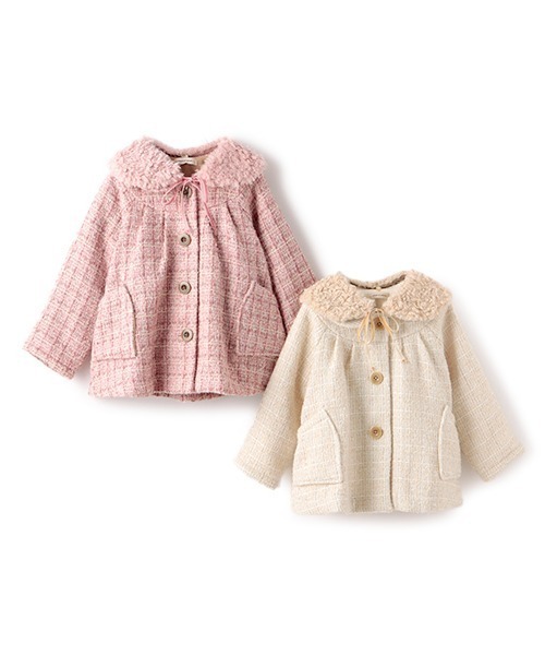 sense of wonder（センスオブワンダー）の「ティペットつきロービングコート（ダウンジャケット/コート・キッズ・ピンク/キナリ・90cm/80ｃｍ/130cm/120cm/110cm/100cm）」の13枚目の写真