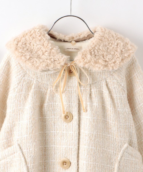 sense of wonder（センスオブワンダー）の「ティペットつきロービングコート（ダウンジャケット/コート・キッズ・ピンク/キナリ・90cm/80ｃｍ/130cm/120cm/110cm/100cm）」の7枚目の写真