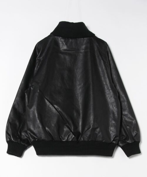 Anytime Songs(エニータイムソングス)の「Vintage-like synthetic leather rib turtle blouson/ヴィンテージライク 合成皮革 リブタートル ブルゾン(ブルゾン・メンズ・ブラウン/ブラック・M/L/XL)」の11枚目の写真
