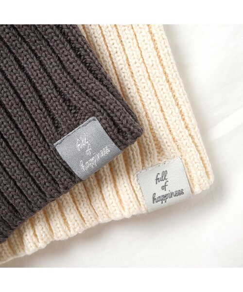 apres les cours（アプレレクール）の「リブニットスヌード（ネックウォーマー/スヌード・キッズ・チャコール/アイボリー・FREE）」の4枚目の写真