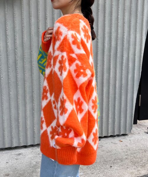 HELLO.SANFRANCISCO(ハローサンフランシスコ)の「【HELLO.SANFRANCISCO】柄ドッキング起毛ニット(ニット/セーター・レディース・レッド/ネイビー/オレンジ・ONE SIZE)」の20枚目の写真