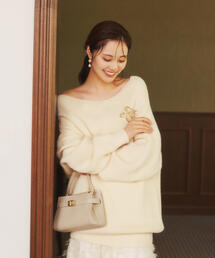 PROPORTION BODY DRESSING | ブローチ付きラメ畦ニット / 1215170013(ニット/セーター)