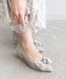 RANDA（ランダ）の「ホットフィックスストーンリボンメッシュパンプス（パンプス）」