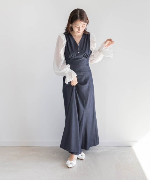 RANDA(ランダ)の「ホットフィックスストーンリボンメッシュパンプス(パンプス・レディース・ホワイト/ブラック/グレー・23.5/23/24/22.5/25/25.5/22/24.5)」の13枚目の写真
