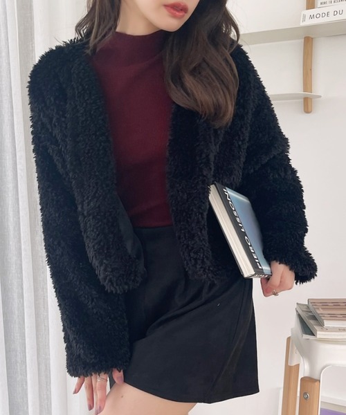 セール】プードルボアノーカラーブルゾン（その他アウター）｜Ada