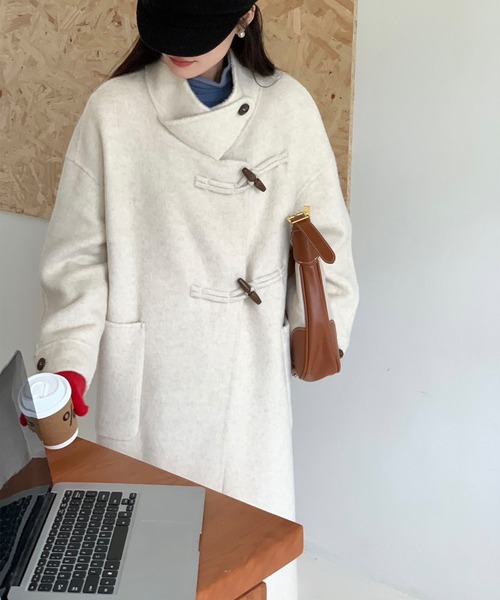 ▽美品✨ADOREアドーア【38】ウール ダッフル ロングコート ハニー