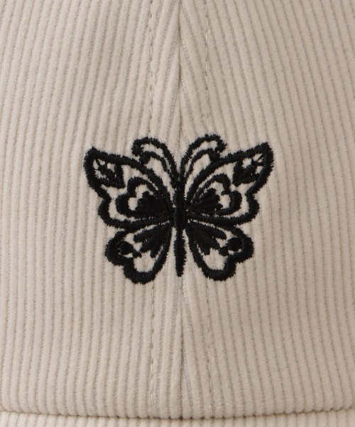ANNA SUI（アナスイ）の「バタフライロゴ コーデュロイ刺繍キャップ【限定アイテム】（キャップ・レディース・ブラック/オフホワイト・FREE）」の12枚目の写真