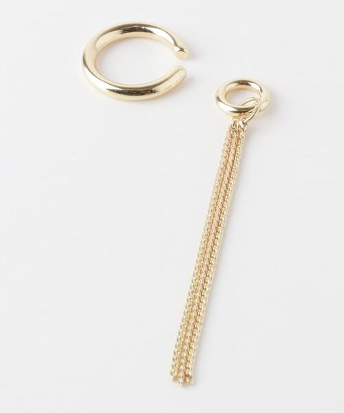 SMELLY（スメリー）の「ドロップロングチェーンイヤカフ（イヤリング・レディース・ゴールド・-）」の5枚目の写真