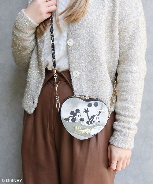 Disney(ディズニー)の「ディズニープレーン・クレイジー/ハートプリントポーチ(ポーチ・レディース・ブラック/ブラウン・FREE)」の7枚目の写真