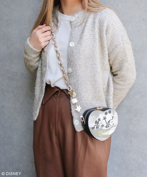 Disney(ディズニー)の「ディズニープレーン・クレイジー/ハートプリントポーチ(ポーチ・レディース・ブラック/ブラウン・FREE)」の8枚目の写真