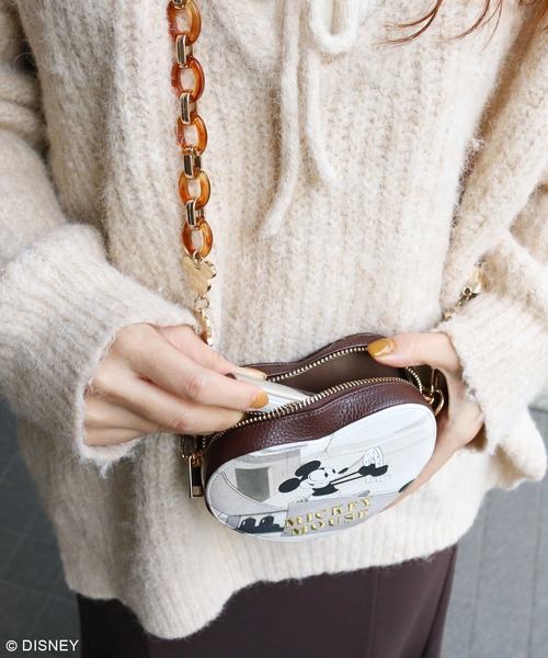 Disney(ディズニー)の「ディズニープレーン・クレイジー/ハートプリントポーチ(ポーチ・レディース・ブラック/ブラウン・FREE)」の10枚目の写真