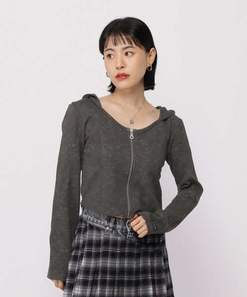 3.3 Field Trip （3.3フィールドトリップ）の「3.3 Field Trip／ピグメントフードジップ（パーカー・レディース・グレー/チャコール・FREE）」の2枚目の写真