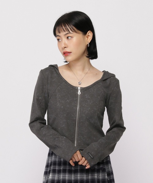 3.3 Field Trip （3.3フィールドトリップ）の「3.3 Field Trip／ピグメントフードジップ（パーカー・レディース・グレー/チャコール・FREE）」の11枚目の写真