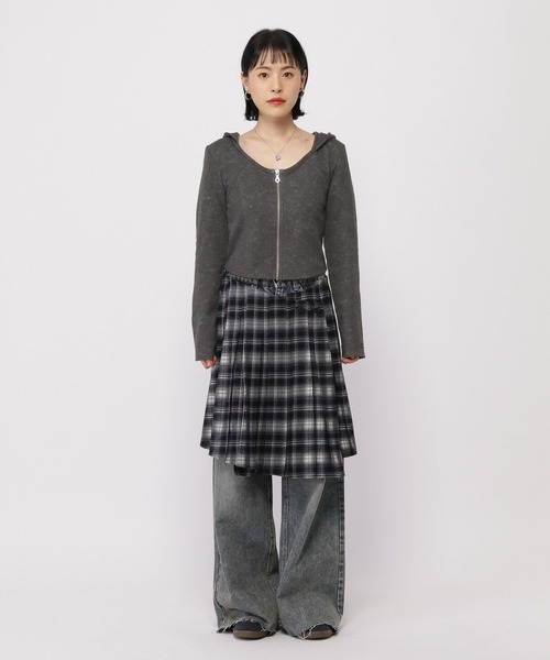 3.3 Field Trip （3.3フィールドトリップ）の「3.3 Field Trip／ピグメントフードジップ（パーカー・レディース・グレー/チャコール・FREE）」の14枚目の写真