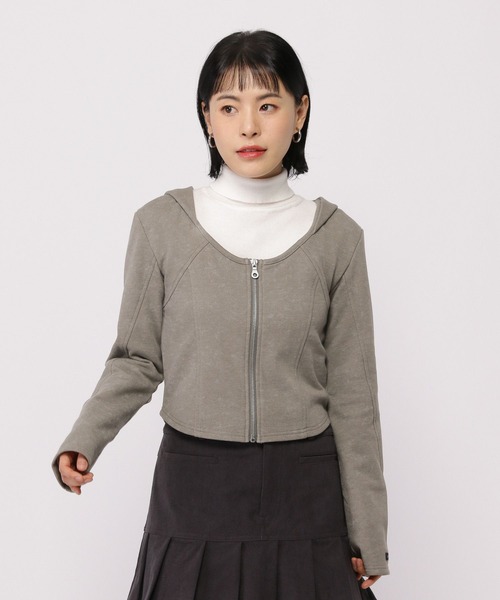 3.3 Field Trip （3.3フィールドトリップ）の「3.3 Field Trip／ピグメントフードジップ（パーカー・レディース・グレー/チャコール・FREE）」の6枚目の写真