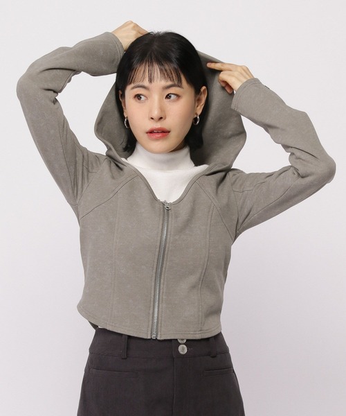 3.3 Field Trip （3.3フィールドトリップ）の「3.3 Field Trip／ピグメントフードジップ（パーカー・レディース・グレー/チャコール・FREE）」の7枚目の写真