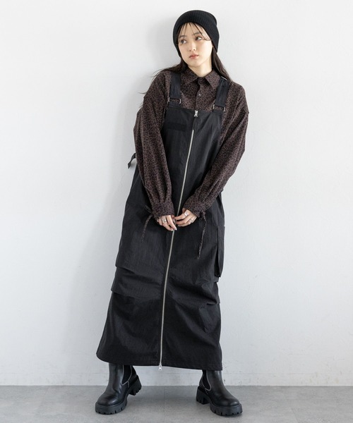 RAGEBLUE（レイジブルー）の「Wジップ/スノールーズジャンスカ2（ジャンパースカート・レディース・ブラック/オリーブ・FREE）」の17枚目の写真