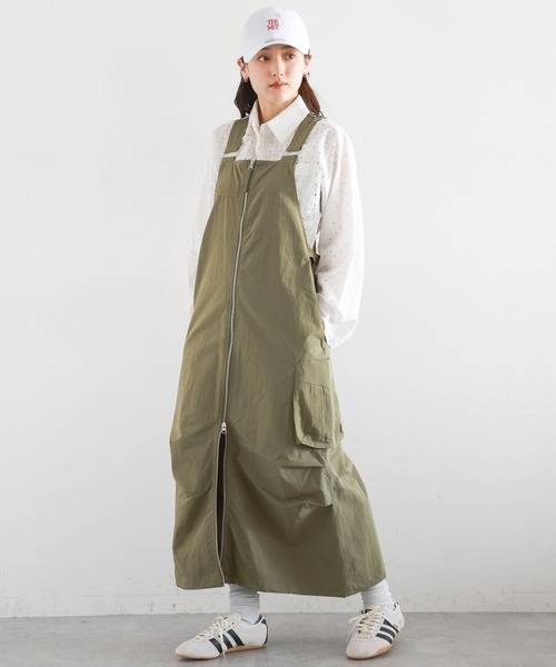 RAGEBLUE（レイジブルー）の「Wジップ/スノールーズジャンスカ2（ジャンパースカート・レディース・ブラック/オリーブ・FREE）」の12枚目の写真