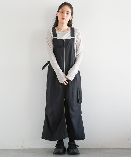 RAGEBLUE（レイジブルー）の「Wジップ/スノールーズジャンスカ2（ジャンパースカート・レディース・ブラック/オリーブ・FREE）」の15枚目の写真