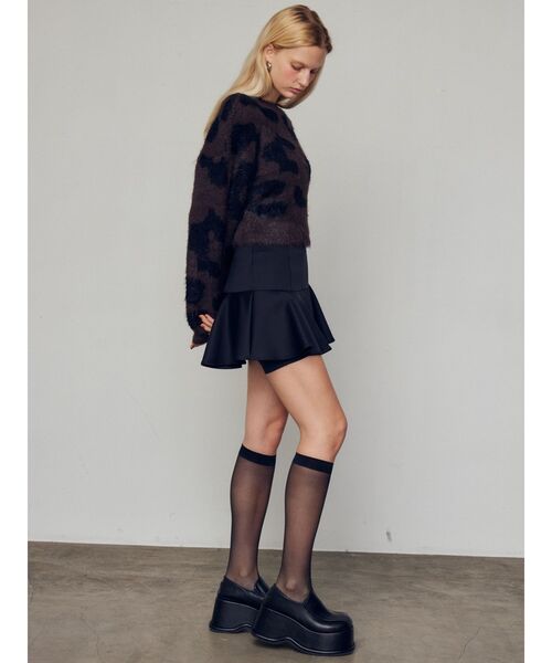 EMODA(エモダ)の「レオパードシャギールーズニット(ニット/セーター・レディース・ブラック/グレー/ブラウン・FREE)」の6枚目の写真