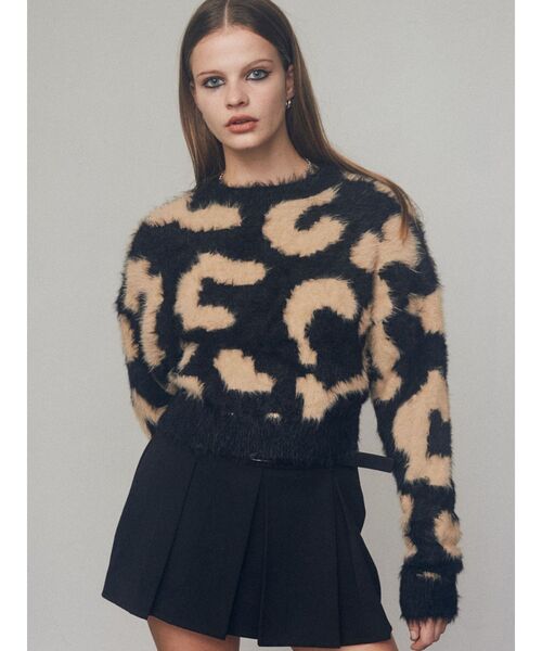 EMODA(エモダ)の「レオパードシャギールーズニット(ニット/セーター・レディース・ブラック/グレー/ブラウン・FREE)」の8枚目の写真