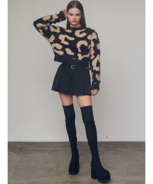 EMODA(エモダ)の「レオパードシャギールーズニット(ニット/セーター・レディース・ブラック/グレー/ブラウン・FREE)」の10枚目の写真