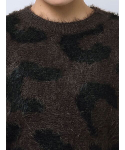 EMODA(エモダ)の「レオパードシャギールーズニット(ニット/セーター・レディース・ブラック/グレー/ブラウン・FREE)」の15枚目の写真